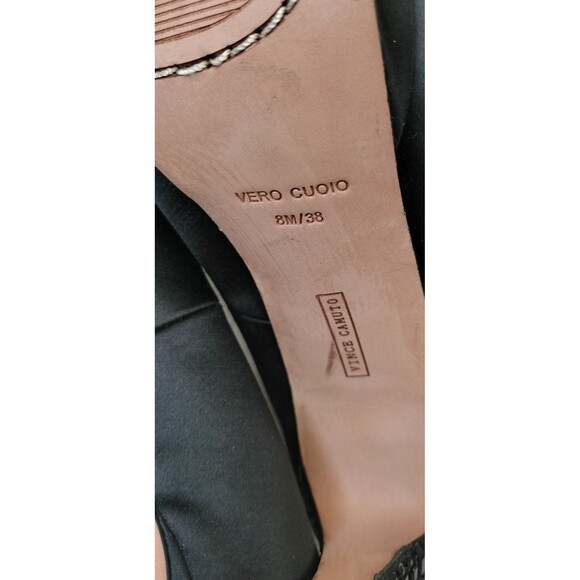 Vince Camuto Satin Peep Toe Pump w/Sequined Heel. Stunning! Size 8M - Picture 7 of 7